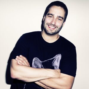 Portrait of Todd Edwards, legendary UK Garage producer and DJ, known for his vocal chops and influence on the UK garage scene